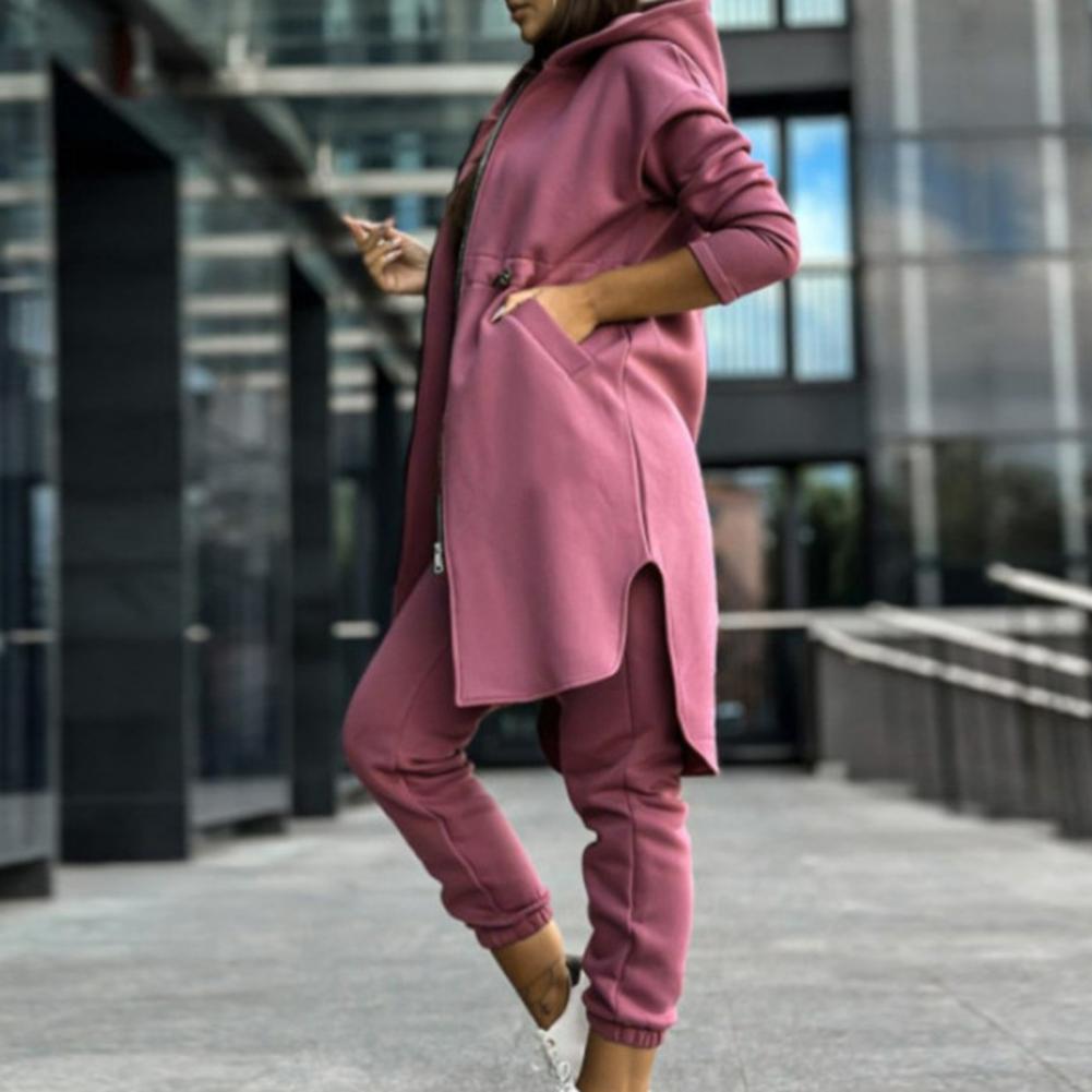 Winter Clothing Hoodie - Pants Set Women Tracksuit Zipper Hooded