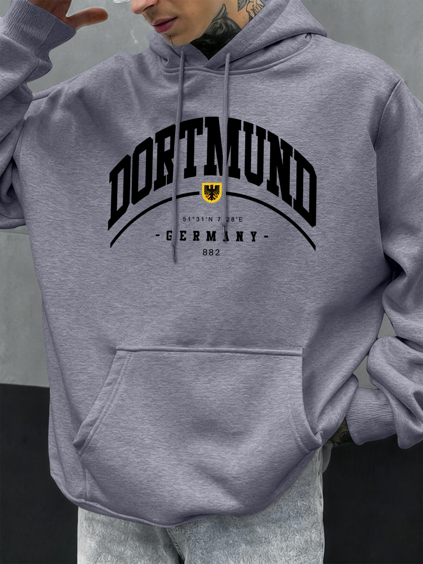 Winter Clothing Germany - Dortmund Germany Letter Pattern Autumn Hoody
