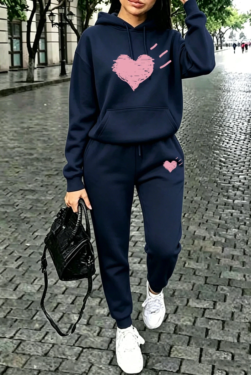 Winter Clothing Hoodie - Womens Tracksuit Street Casual Sweatshirts Sportswear