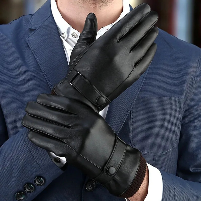 Winter Clothing Drive - Men's Gloves Black Winter Mittens Keep