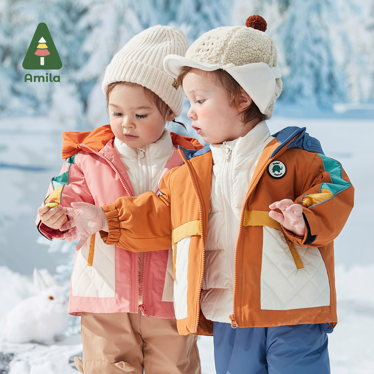 Winter Clothing Kids - Amila Baby Down Jacket 2024 Winter