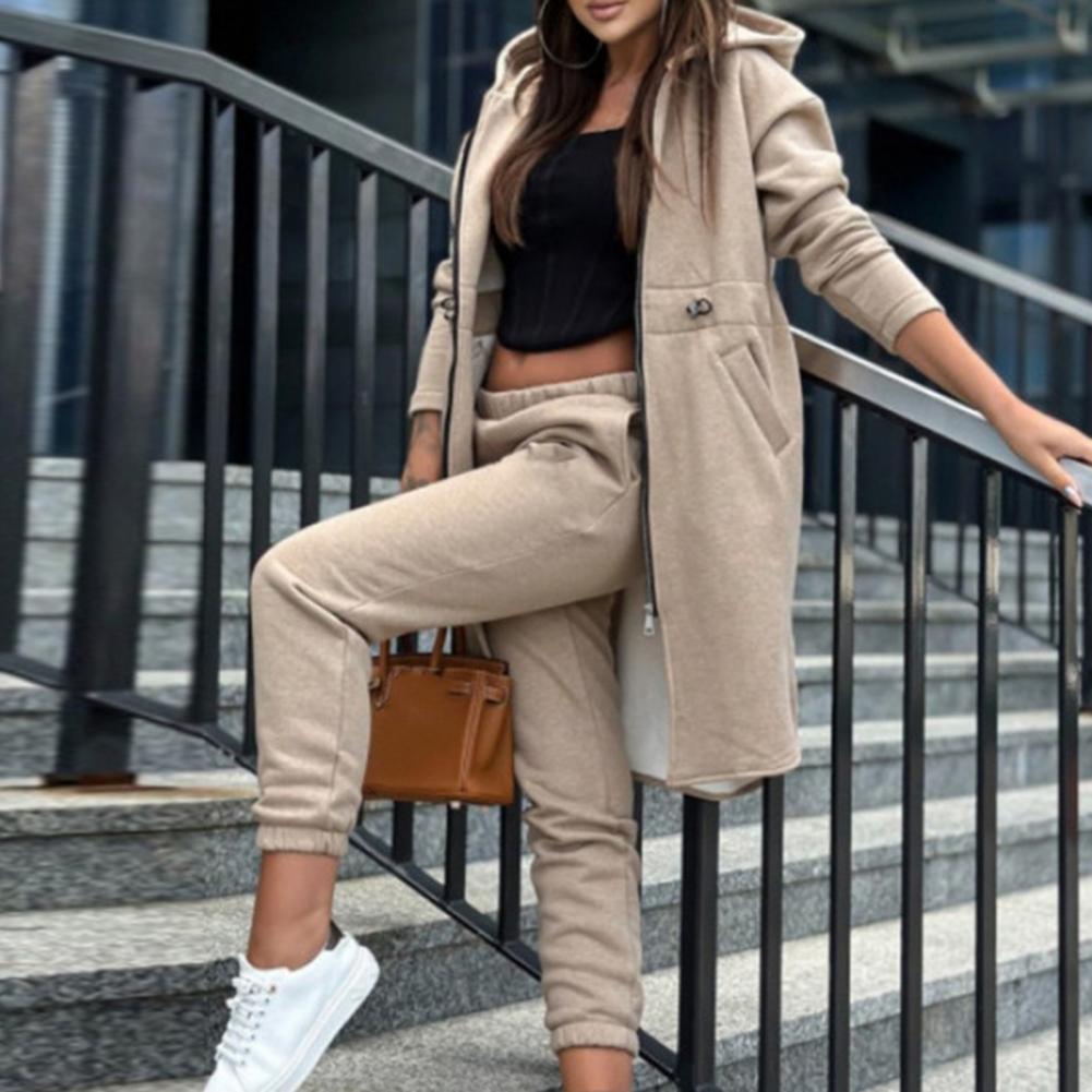 Pants Set Women Tracksuit Zipp - Winter Clothing Hoodie incelemesi ve fiyatı