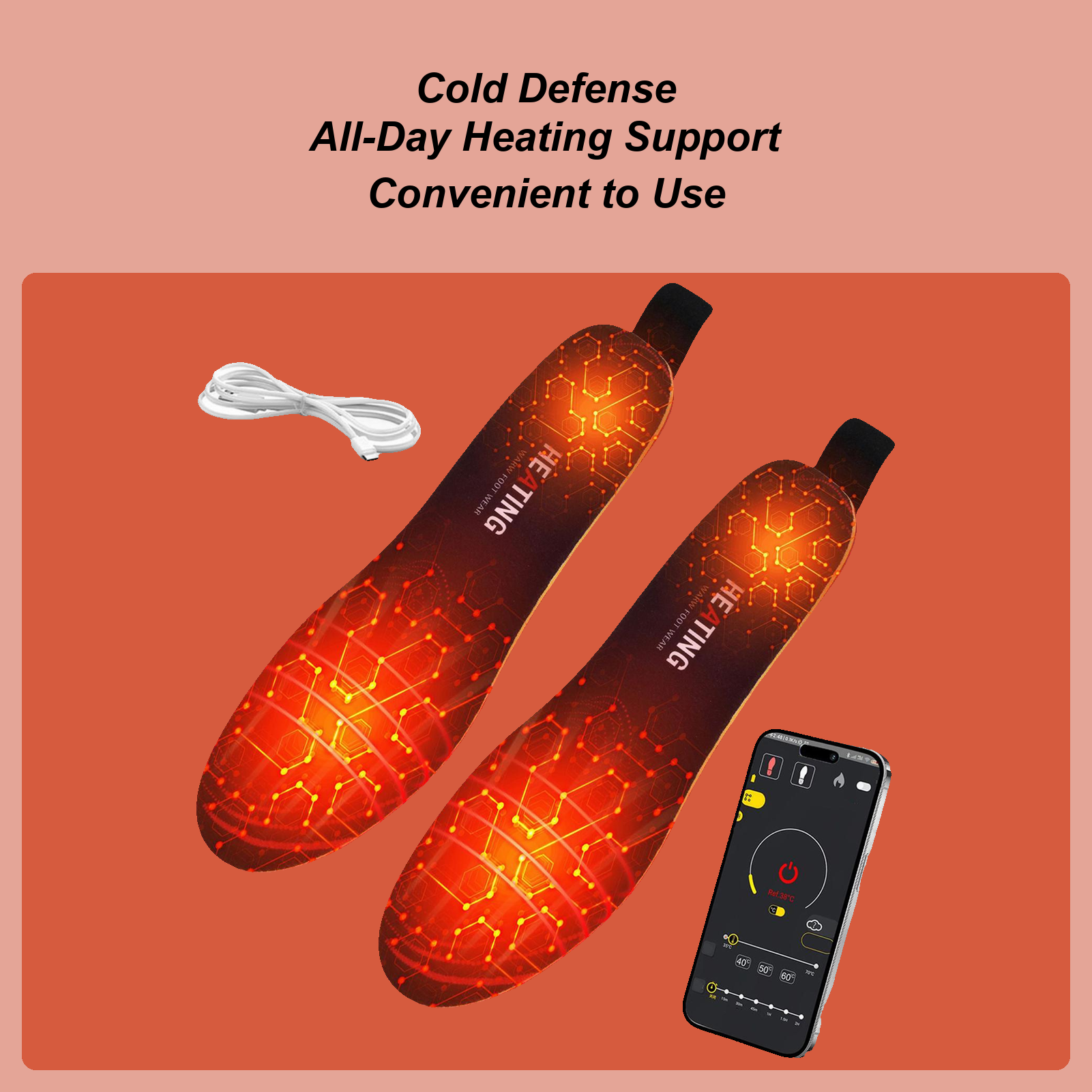 4300mAh Heated Insoles App Con - Heated Insole Rechargeable incelemesi ve fiyatı