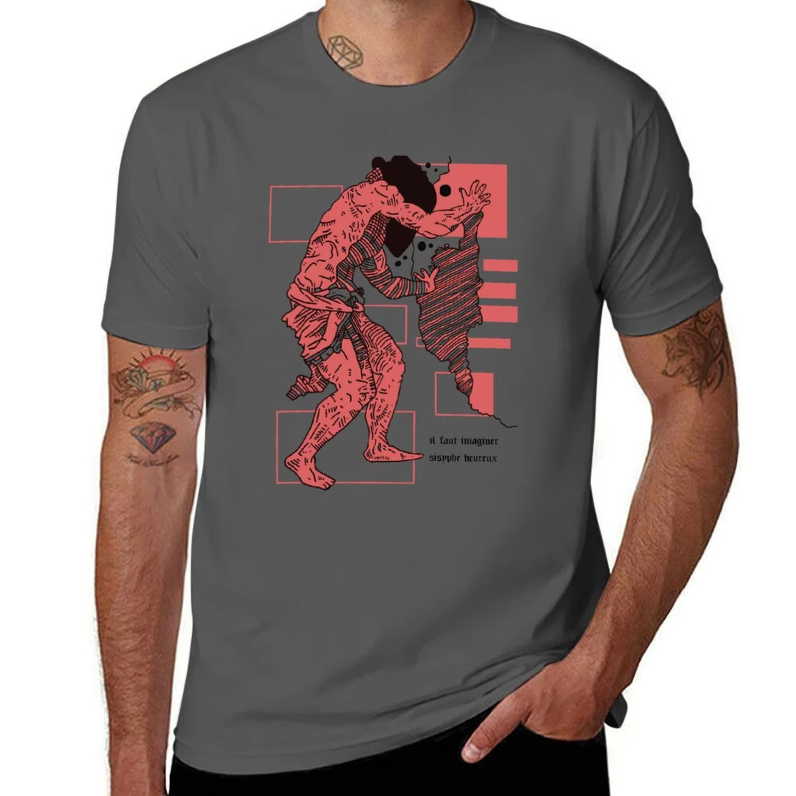 Sisyphus - Camus Quote Abstrac - Winter Clothing Quotes incelemesi ve fiyatı