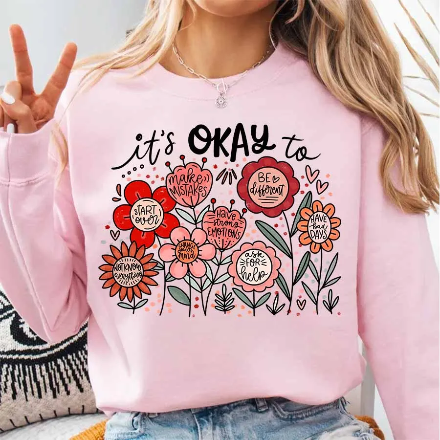 It's okay to Boho Floral Motiv - Winter Clothing Quotes incelemesi ve fiyatı