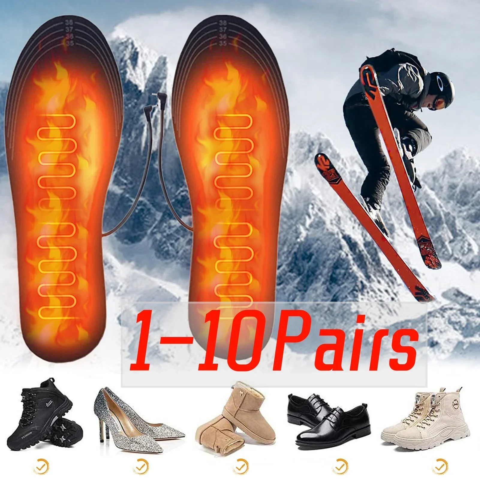 USB Heated Shoe Insoles Electr - Heated Insole Rechargeable incelemesi ve fiyatı