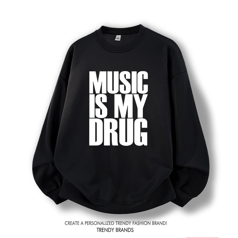 Fun Music Quote Sweatirt Loose - Winter Clothing Quotes incelemesi ve fiyatı
