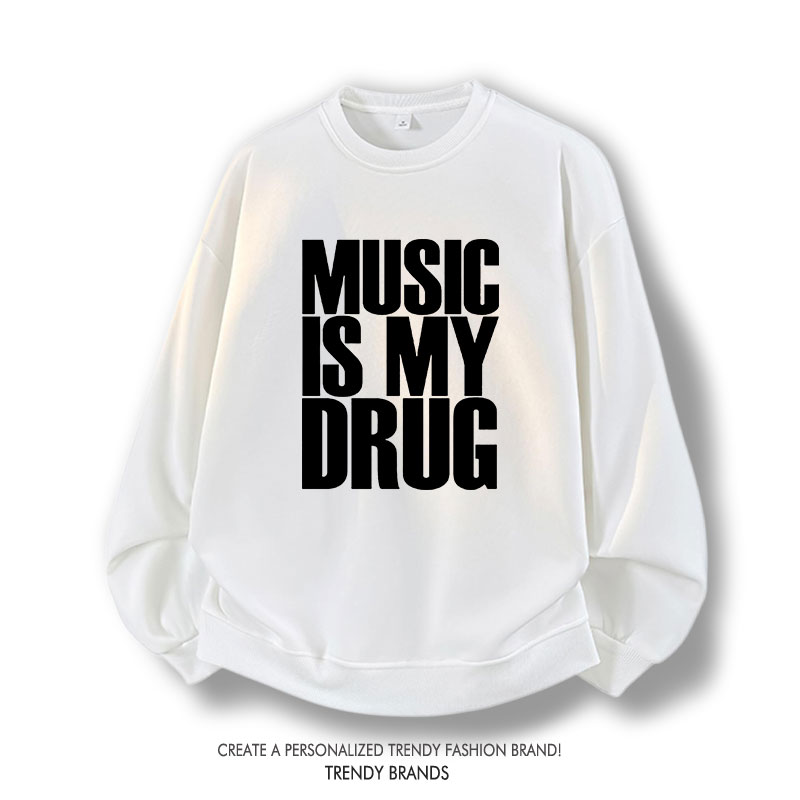 Fun Music Quote Sweatirt Loose - Winter Clothing Quotes incelemesi ve fiyatı