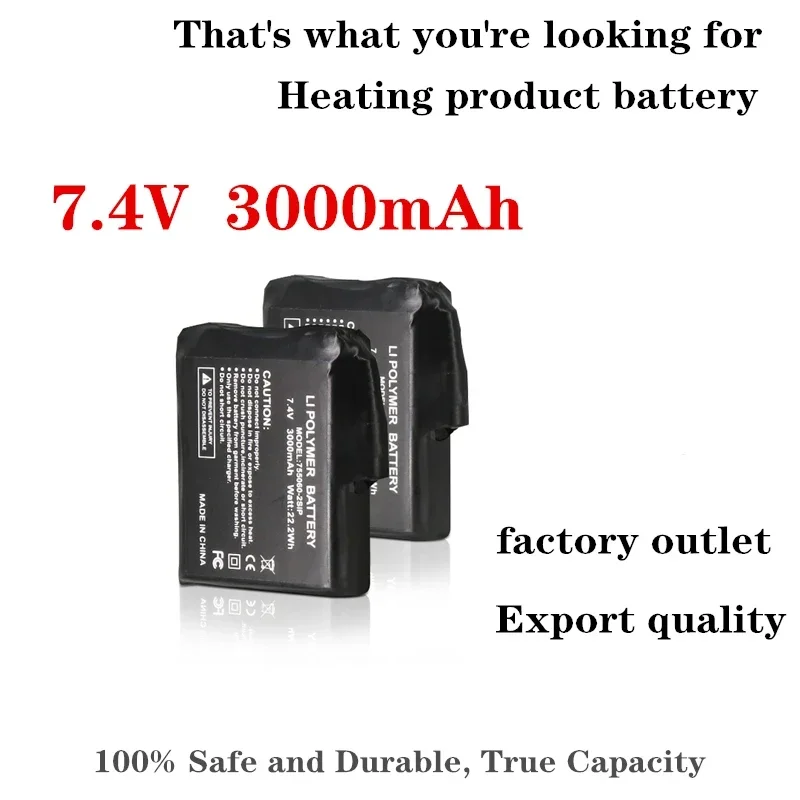 Heated Glove Battery 7.4V 3000 - Heated Insole Rechargeable incelemesi ve fiyatı