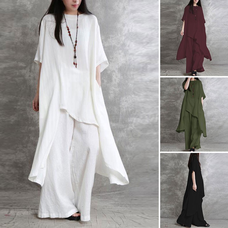 Women's Cotton Linen 2-piece S - Winter Clothing Girls incelemesi ve fiyatı