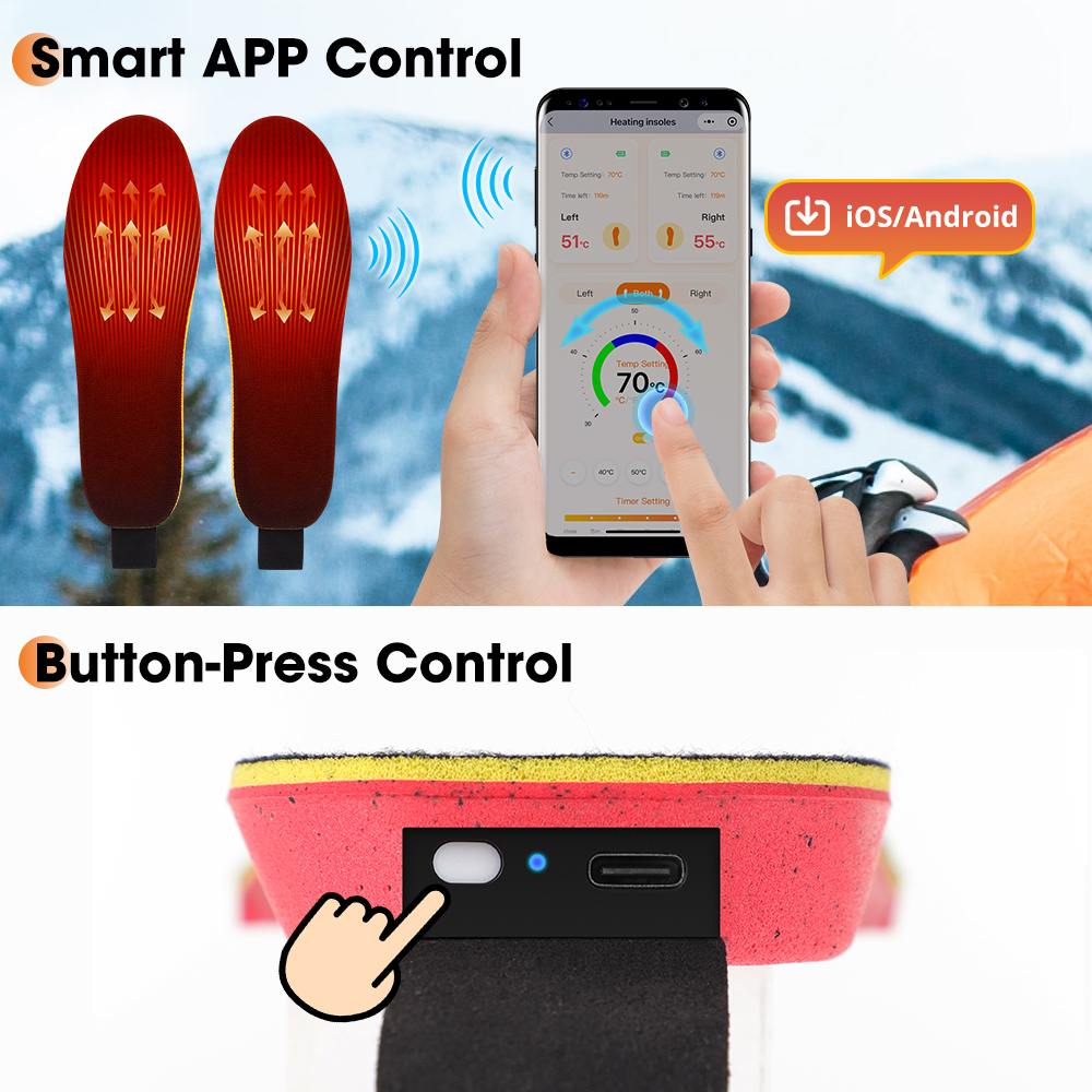Intelligent Heated Insoles APP - Heated Insole Rechargeable incelemesi ve fiyatı