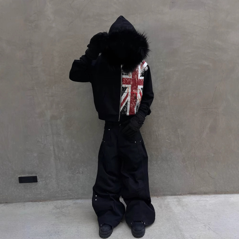 Oversized Black Faux Fur Colla - Winter Clothing Uk incelemesi ve fiyatı