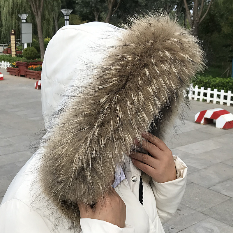 Real Fur Collar for Coat Parka - Winter Clothing Hoodie incelemesi ve fiyatı
