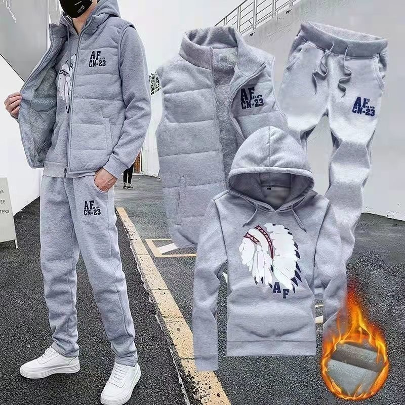 3 Pieces Set Hoodies+Vest+Pant - Winter Clothing Hoodie incelemesi ve fiyatı