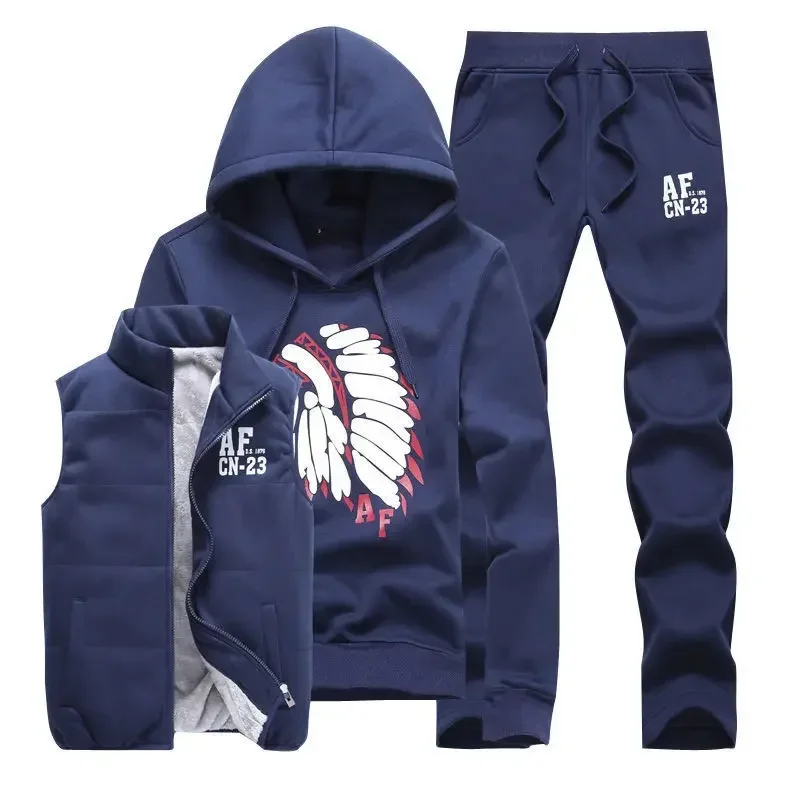 3 Pieces Set Hoodies+Vest+Pant - Winter Clothing Hoodie incelemesi ve fiyatı