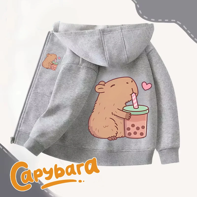 Capybara Zipper Hoodies Coats  - Winter Clothing Girls incelemesi ve fiyatı