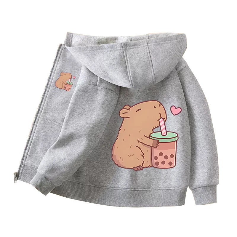 Capybara Zipper Hoodies Coats  - Winter Clothing Girls incelemesi ve fiyatı