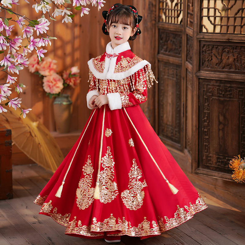 Girls Red Chinese New Year Clo - Winter Clothing Kids incelemesi ve fiyatı