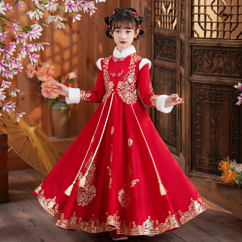 Girls Red Chinese New Year Clo - Winter Clothing Kids incelemesi ve fiyatı