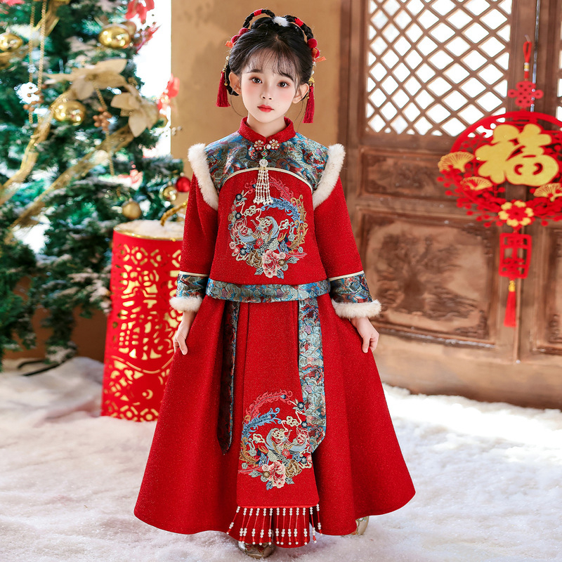 Girls Winter New Thick Qipao H - Winter Clothing Kids incelemesi ve fiyatı