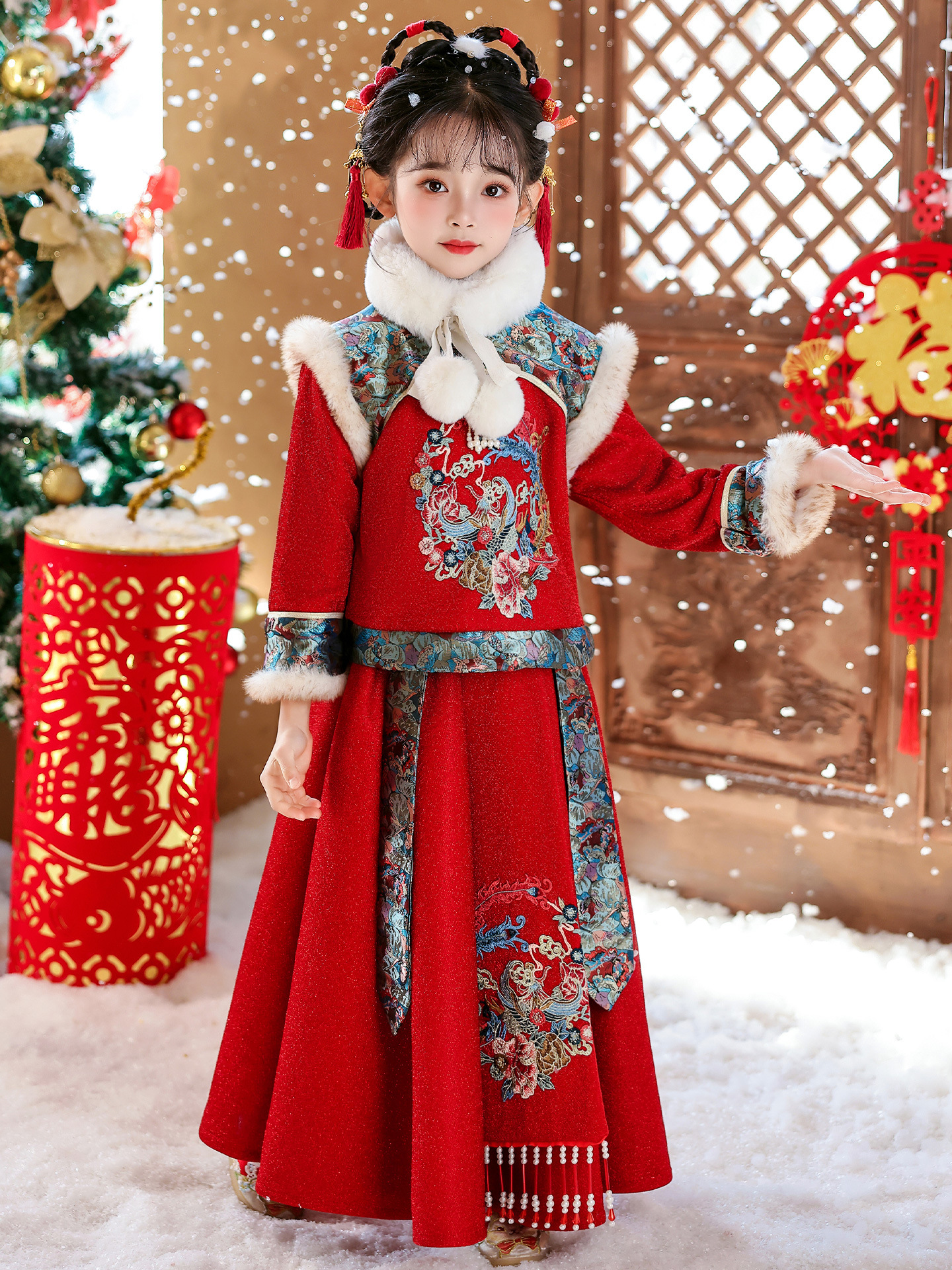 Girls Winter New Thick Qipao H - Winter Clothing Kids incelemesi ve fiyatı