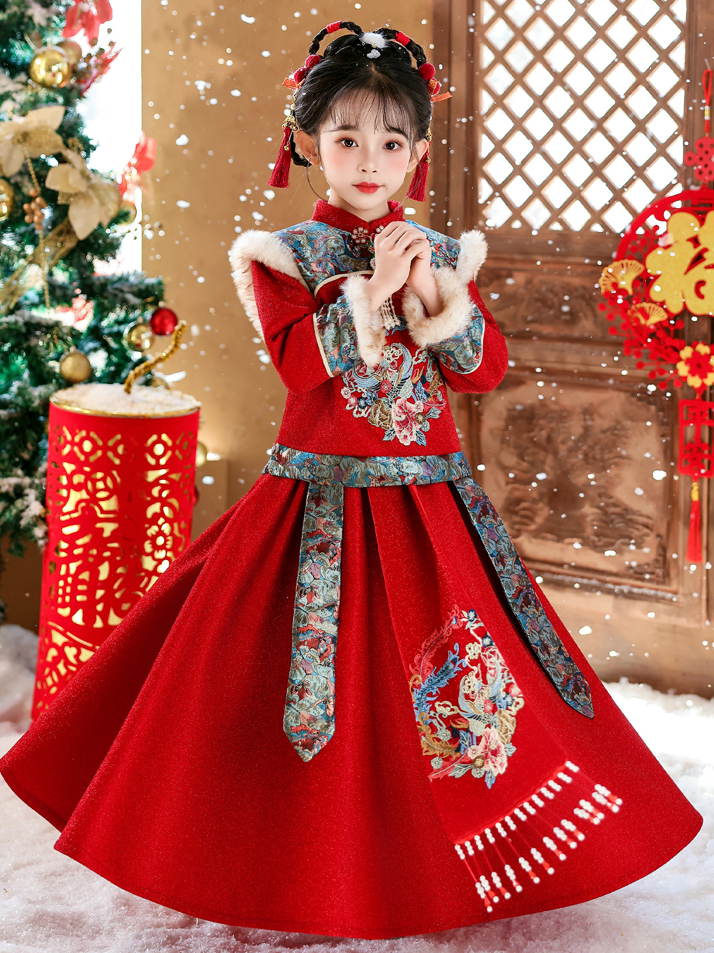Girls Winter New Thick Qipao H - Winter Clothing Kids incelemesi ve fiyatı