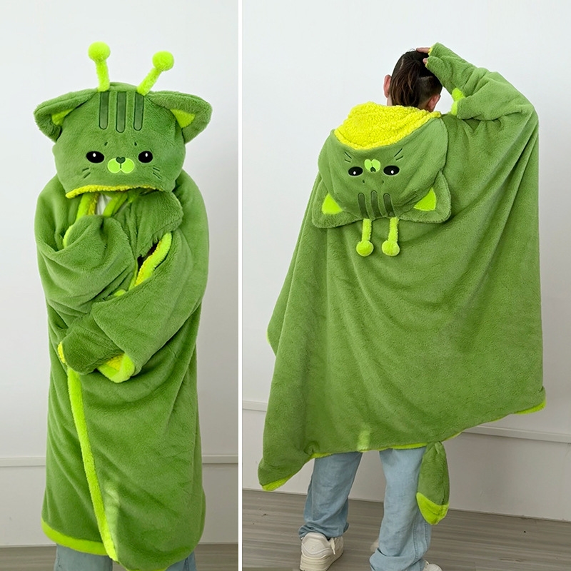 Cartoon Cute Alien Cat Hooded  - Winter Clothing Girls incelemesi ve fiyatı