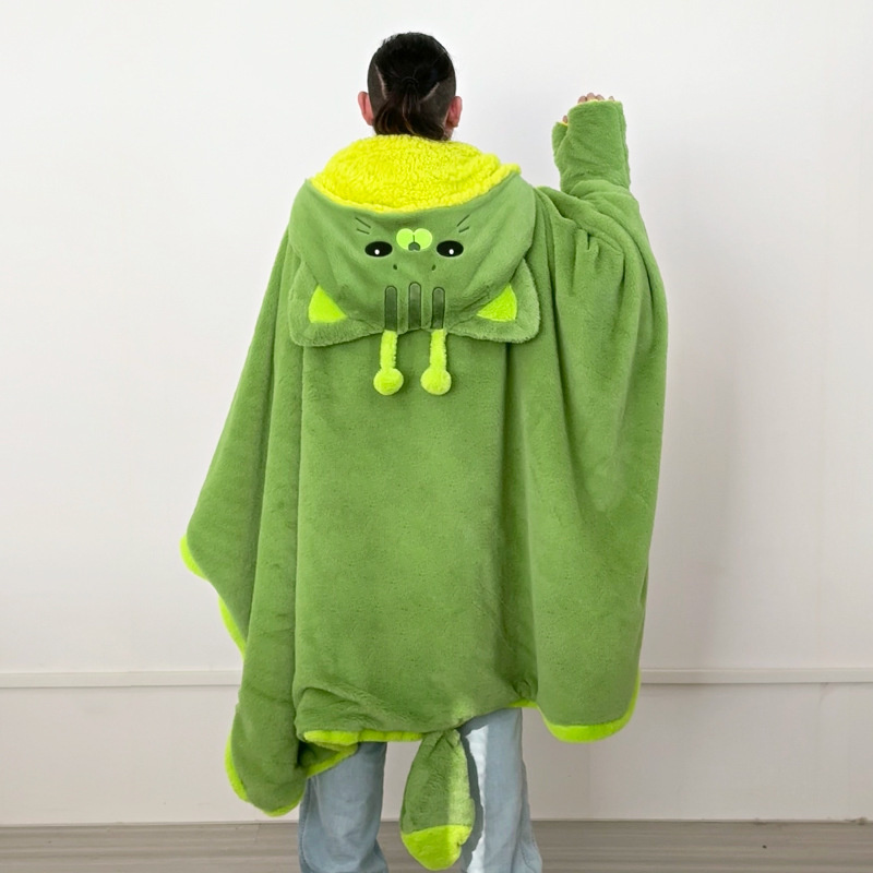 Cartoon Cute Alien Cat Hooded  - Winter Clothing Girls incelemesi ve fiyatı