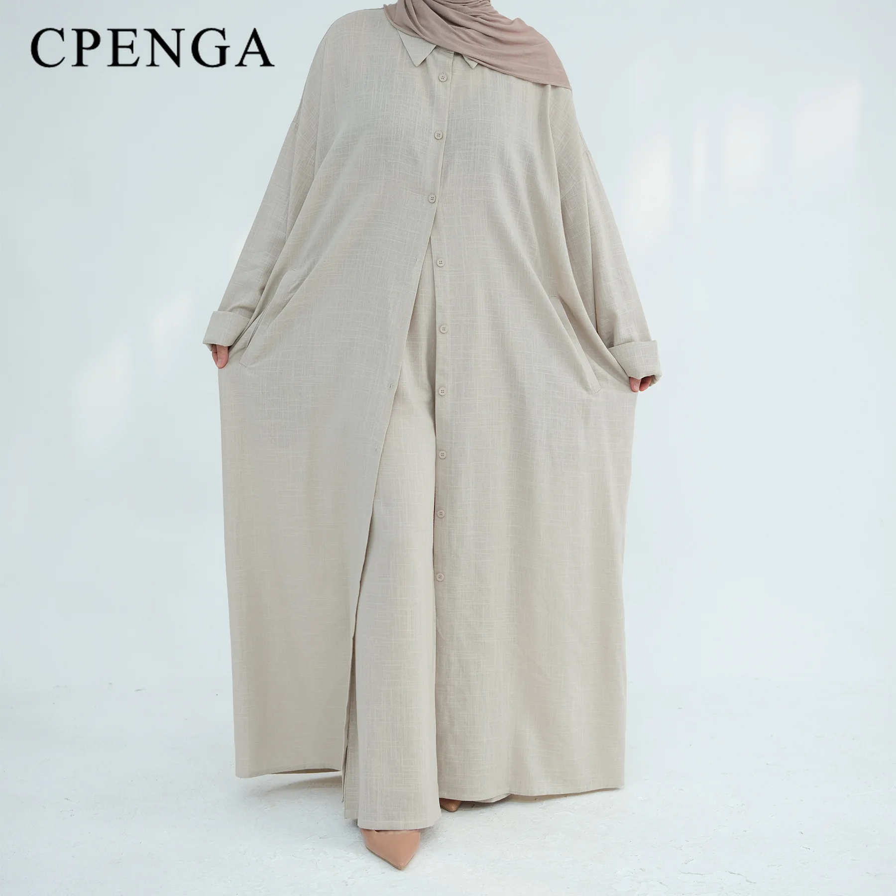 Ramadan Two Piece Linen Muslim - Winter Clothing Dubai incelemesi ve fiyatı