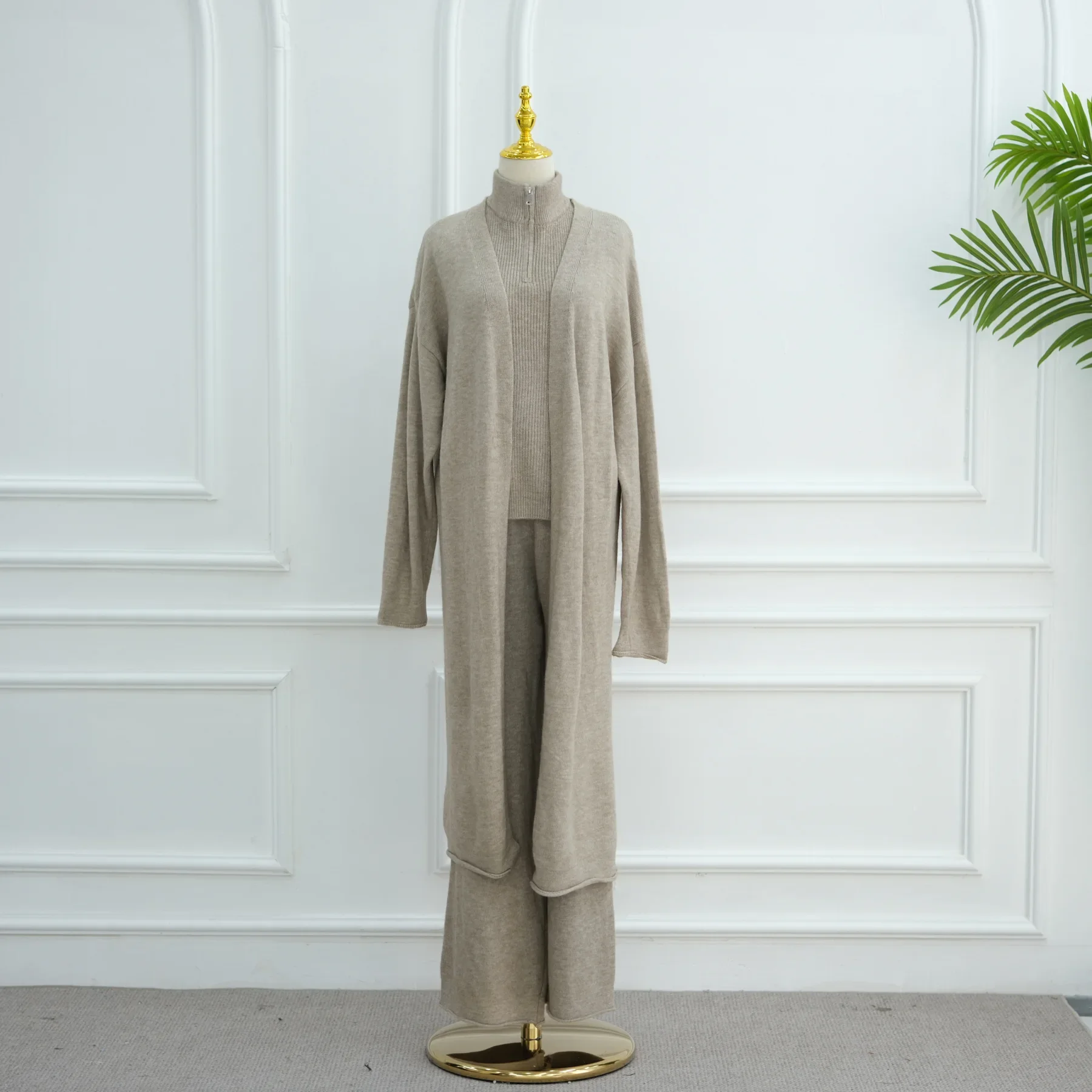 3PCS Women Muslim Sweater Sets - Winter Clothing Dubai incelemesi ve fiyatı