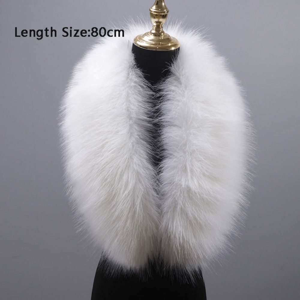 New 80cm Large Faux Fur Collar - Winter Clothing Hoodie incelemesi ve fiyatı