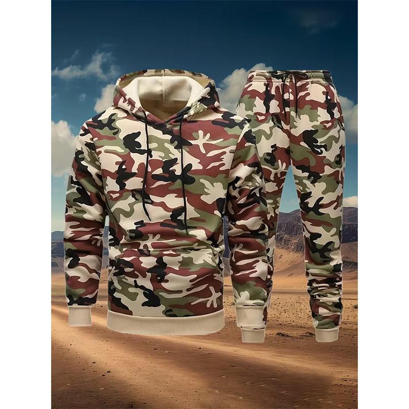 Autumn Camouflage 3D Print Hoo - Winter Clothing Hoodie incelemesi ve fiyatı