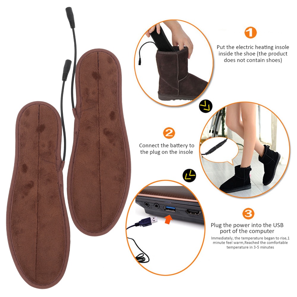 1 Pair Fast Heating Waterproof - Heated Insole Rechargeable incelemesi ve fiyatı