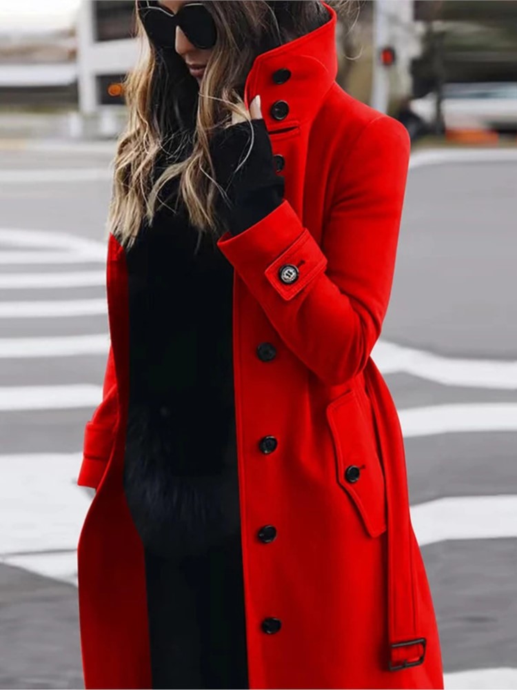 Women's New Woolen Coat Outerw - Winter Clothing Kids incelemesi ve fiyatı